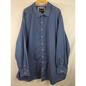 Twenty Eight Degrees Men's Shirt Size 4XLT Blue Long Sleeve Button Down Top